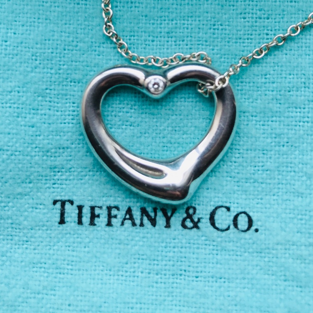 Tiffany & Co Elsa Peretti open heart with diamond